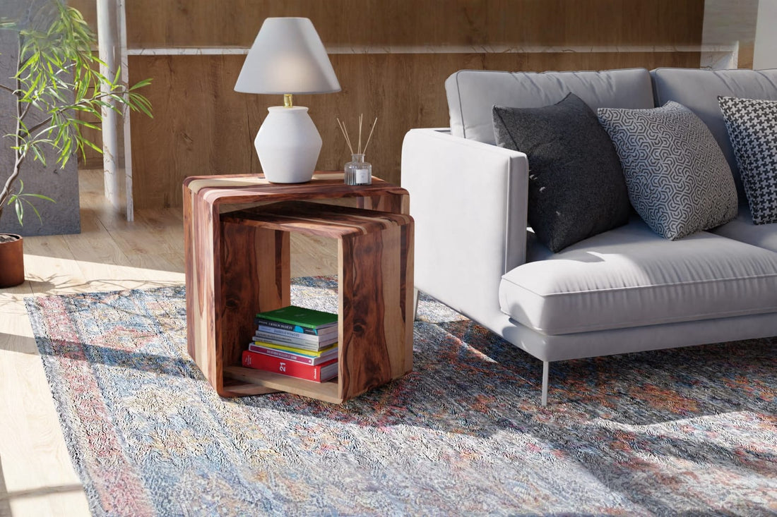 Accent Tables next to a Sofa