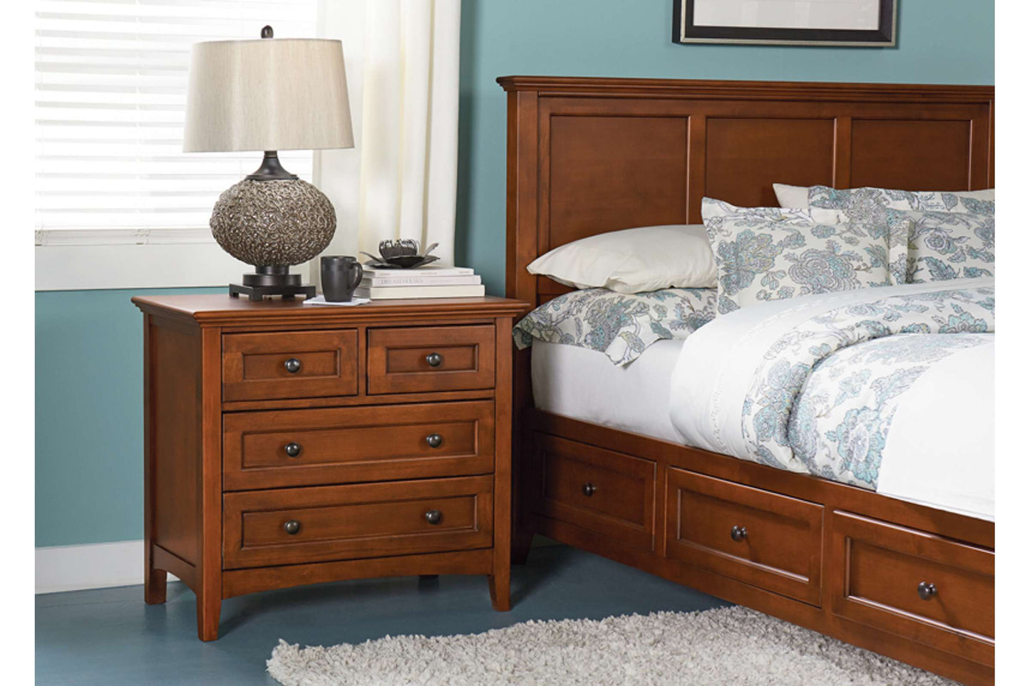 McKenzie 4-Drawer Nightstand - Whittier Wood