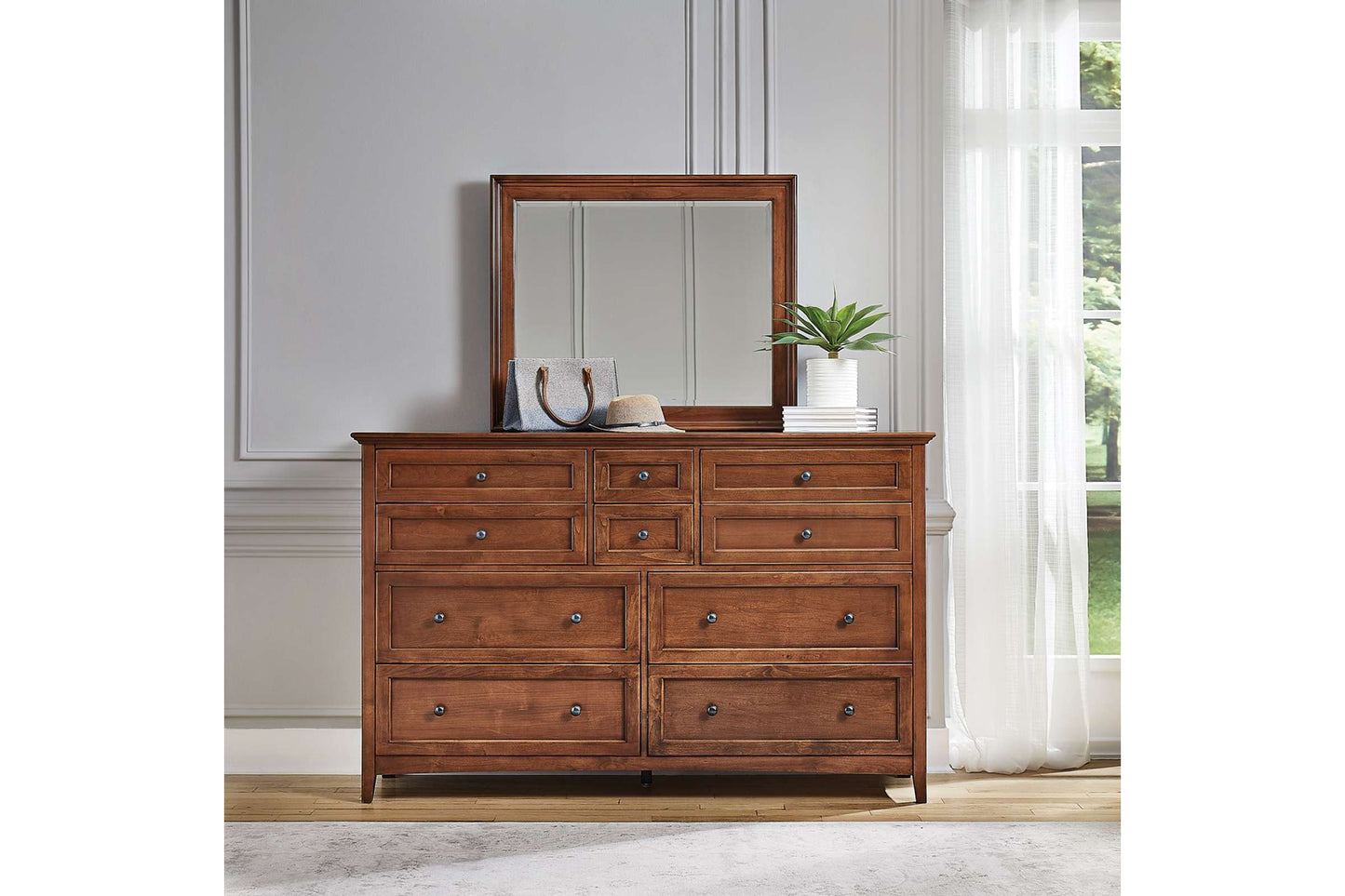 McKenzie Retangular Mirror - Whittier Wood