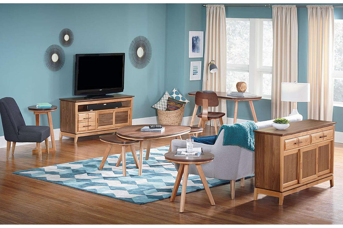 Addi Low Cocktail End Table - Whittier Wood