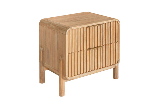Mikala - Modern Natural Acacia Nightstand