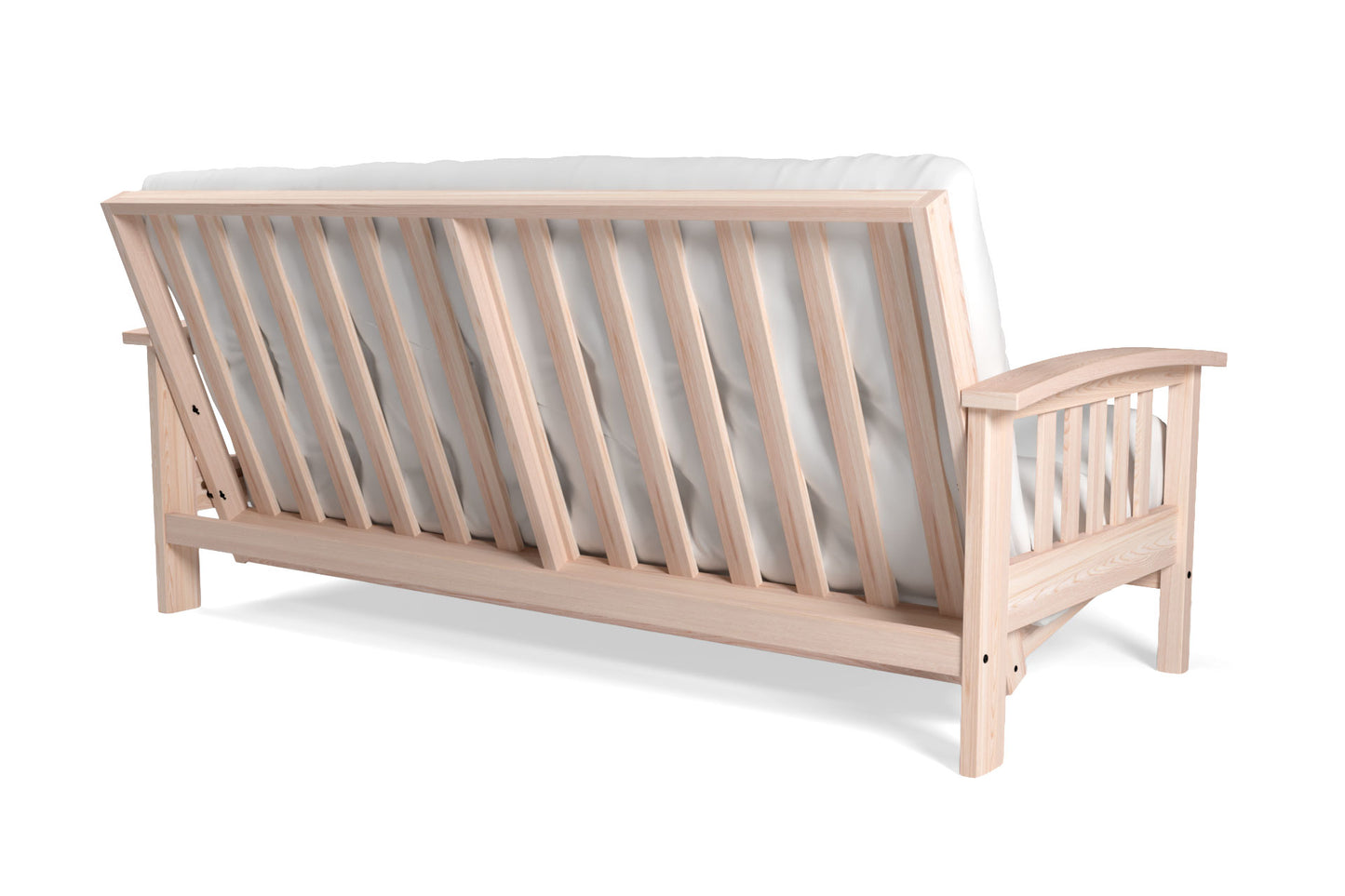 Bent Arm Mission Futon Sofa Bed Frame - Amish American Oak