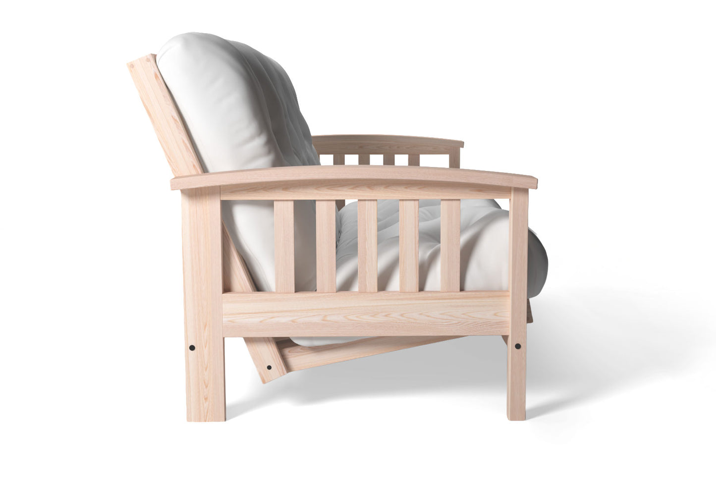 Bent Arm Mission Futon Sofa Bed Frame - Amish American Oak