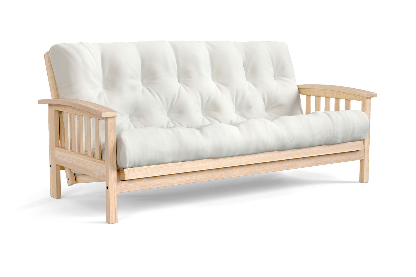 Bent Arm Mission Futon Sofa Bed Frame - Amish American Oak