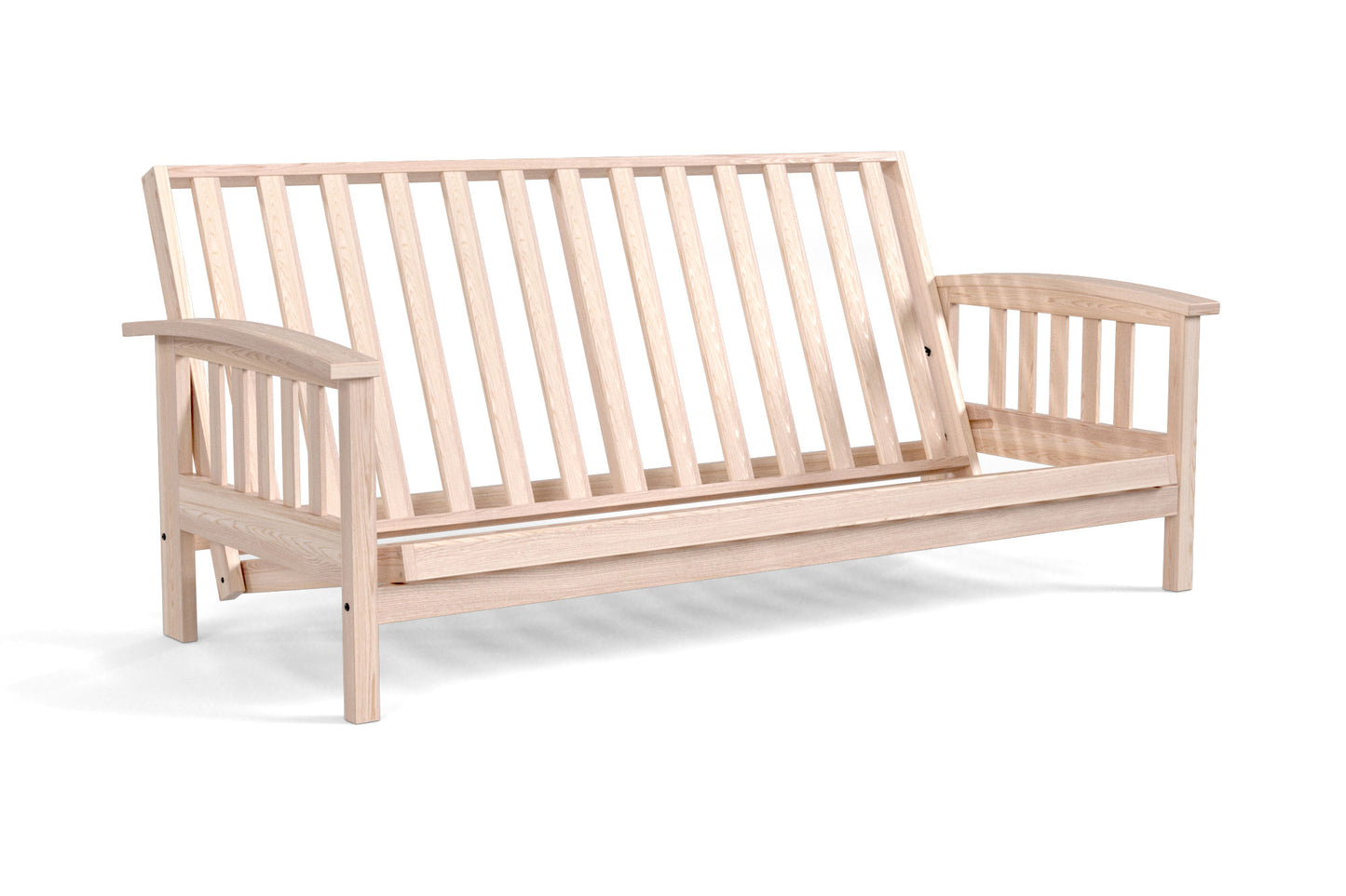 Bent Arm Mission Futon Sofa Bed Frame - Amish American Oak