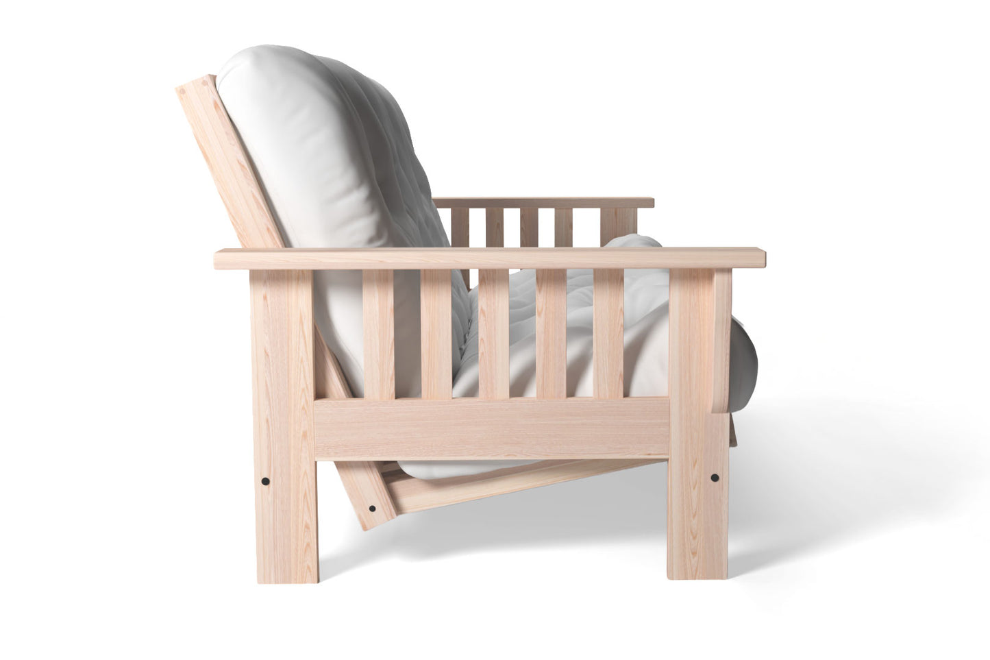 Flat Arm Mission Futon Sofa Bed Frame - Amish American Oak