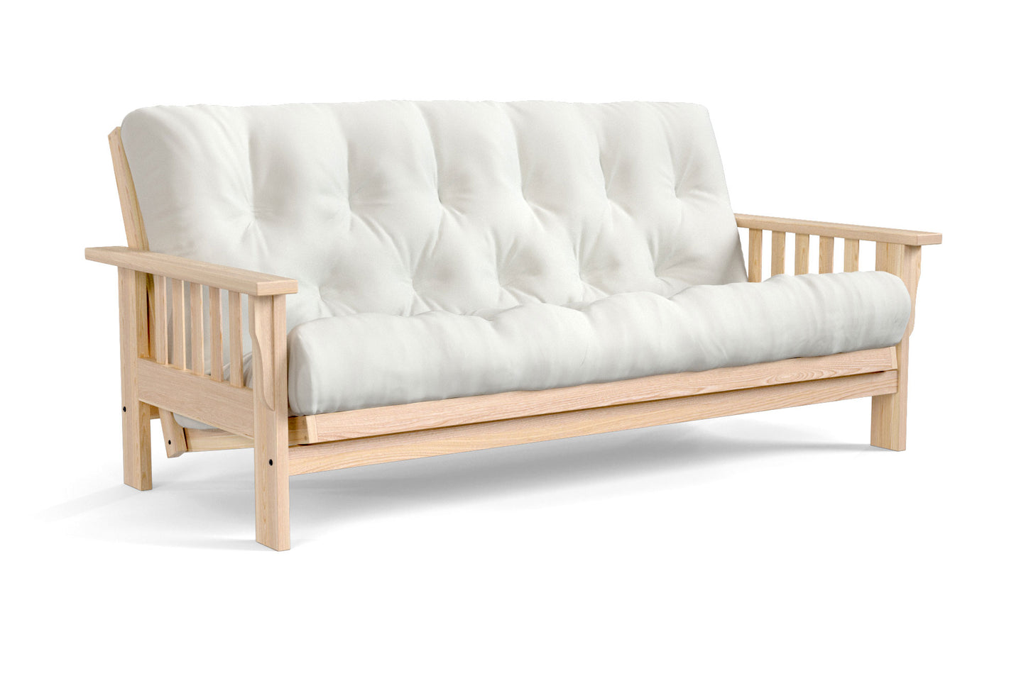 Flat Arm Mission Futon Sofa Bed Frame - Amish American Oak