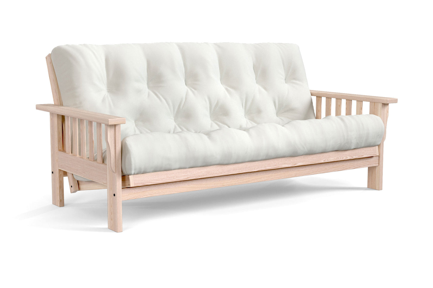 Flat Arm Mission Futon Sofa Bed Frame - Amish American Oak