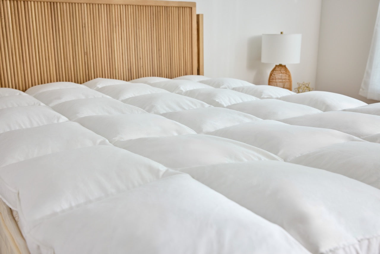 3" Box-Stitched Shredded Latex Mattress Topper