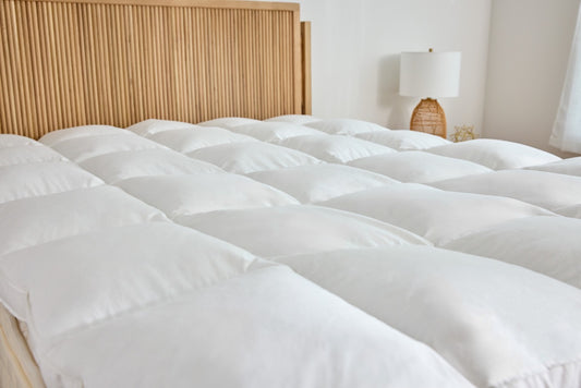 3" Box-Stitched Shredded Latex Mattress Topper