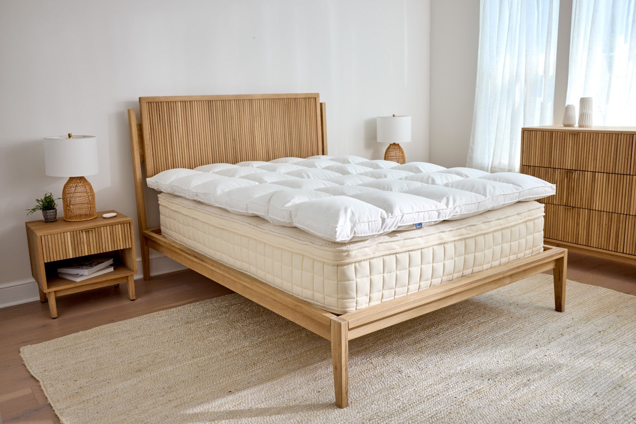 3" Box-Stitched Shredded Latex Mattress Topper