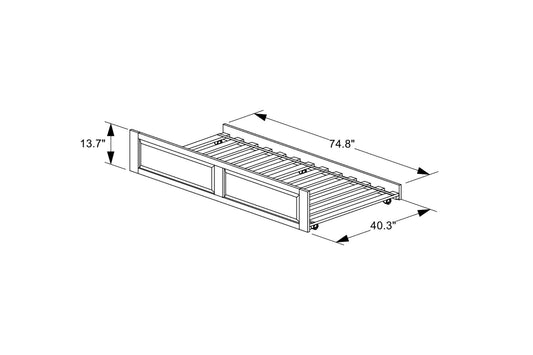 Trundle Bed for Bunk Bed (Natural)