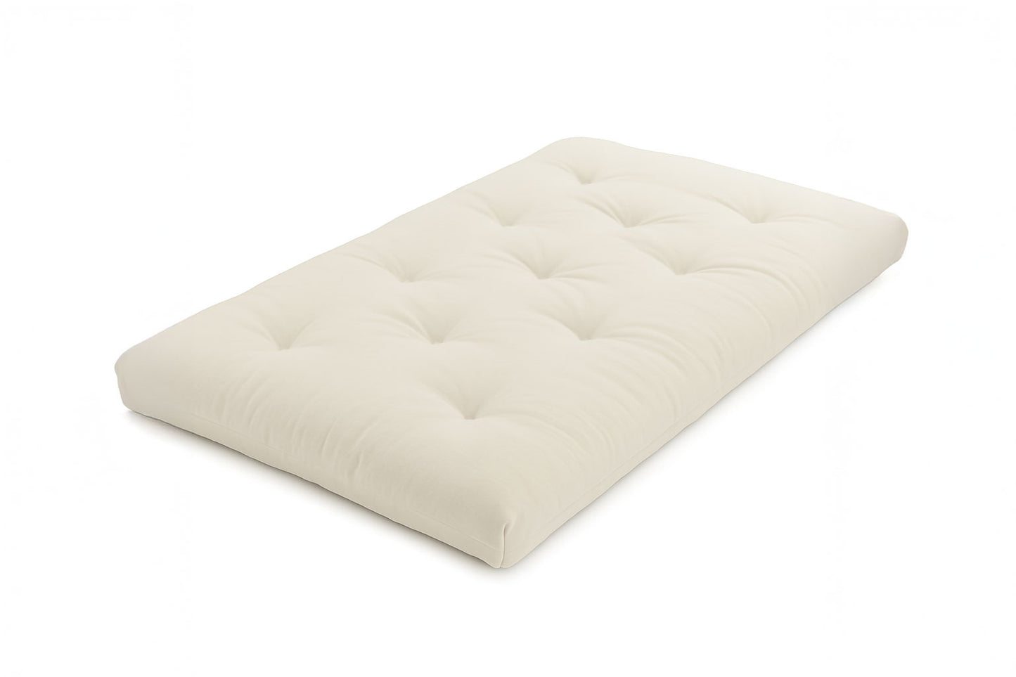 Organic Cotton, Wool and Foam Japanese-Style Medium-Firm Futon Mattress