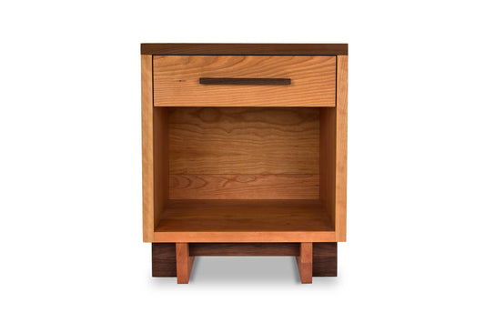 Modern American 1-Drawer Enclosed Shelf Nightstand