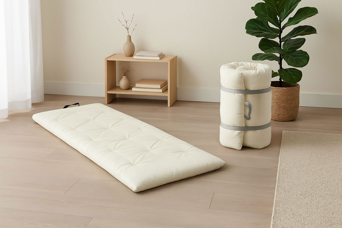 Roll-Away Shikibuton Mattress with Straps