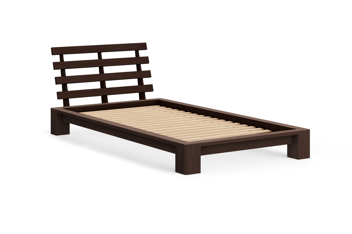 Tatami Bed with Slatted Headboard