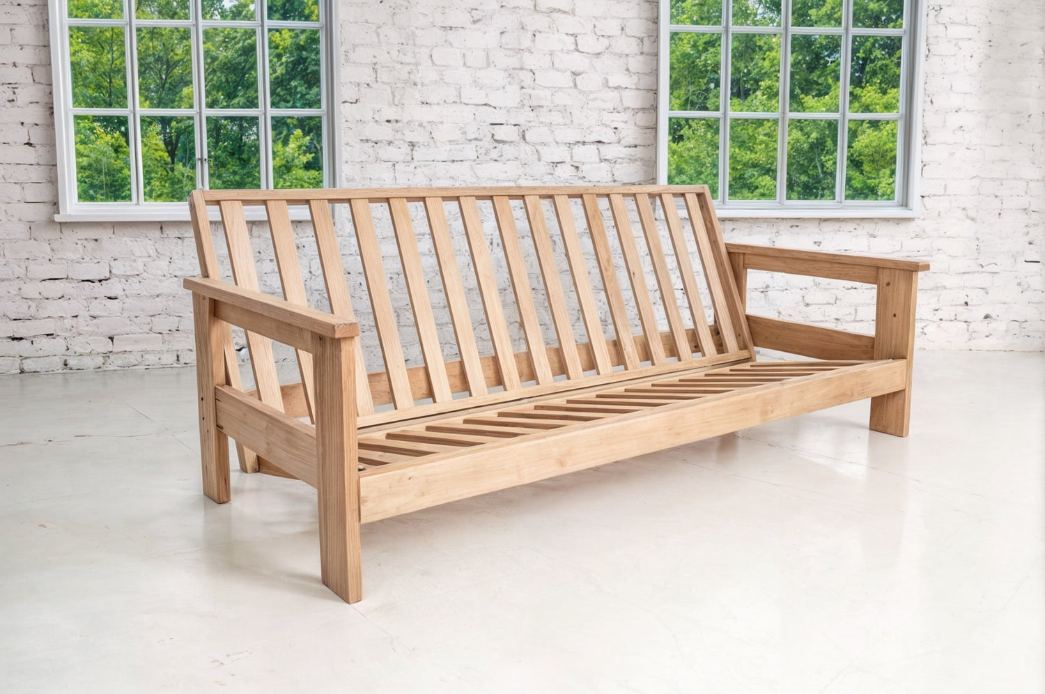 Wooden futon frame