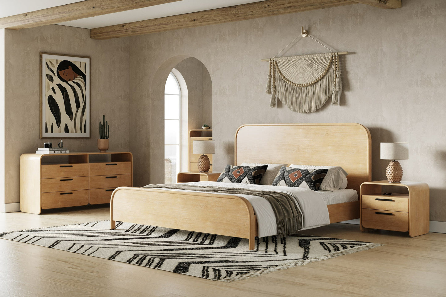 Dresden - Modern Natural Acacia Chest