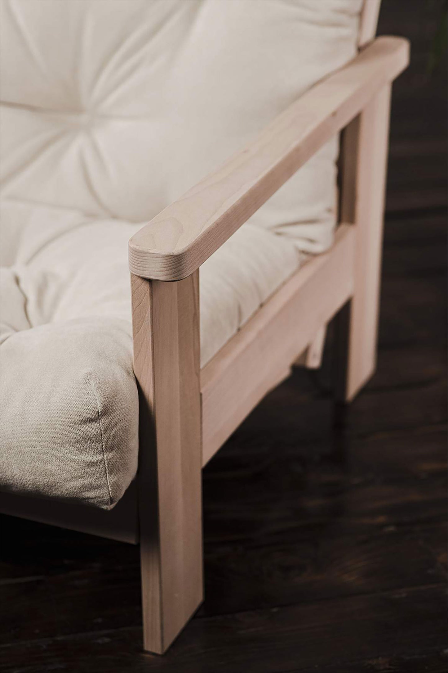Elk Grove Natural Chemical-Free Futon Sofa Bed Frame - Comfort Pure