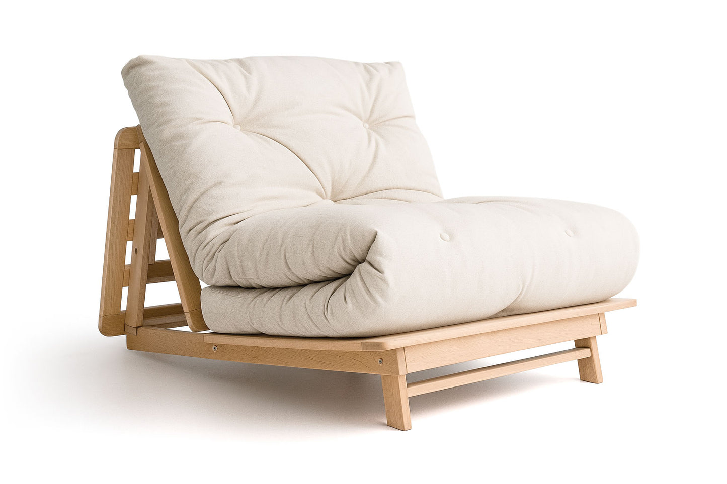 Hitachi Natural Chemical-Free Tri-Fold Futon Sofa Bed Frame - Comfort Pure