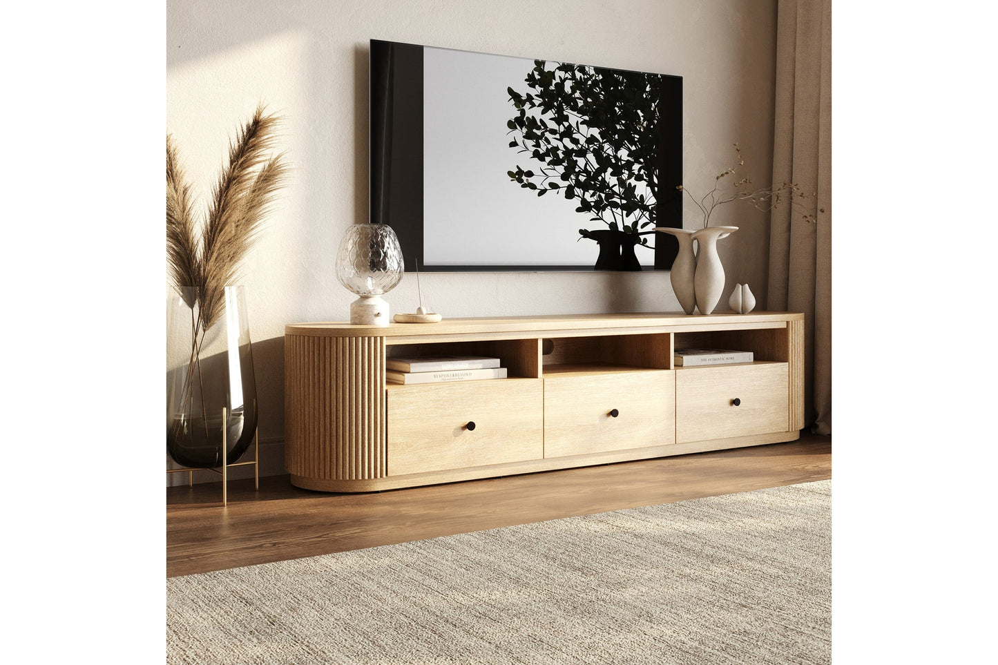 Jacobson - Modern Natural Acacia TV Stand