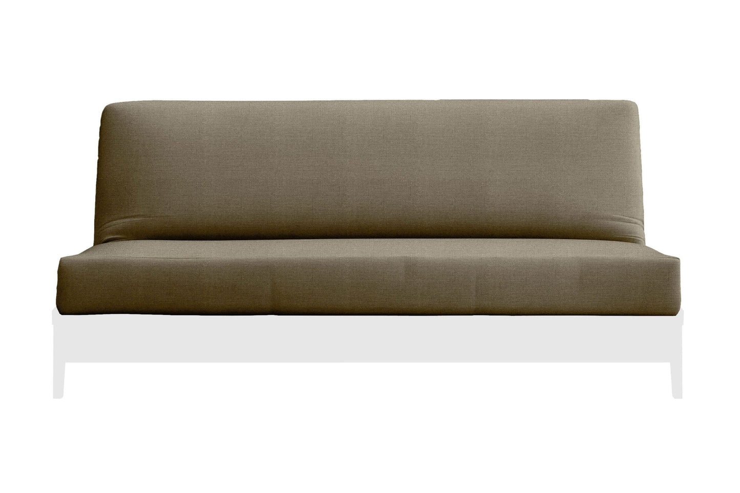 Natural 100% Cotton Fabric Futon Mattress Cover - Brown - Comfort Pure