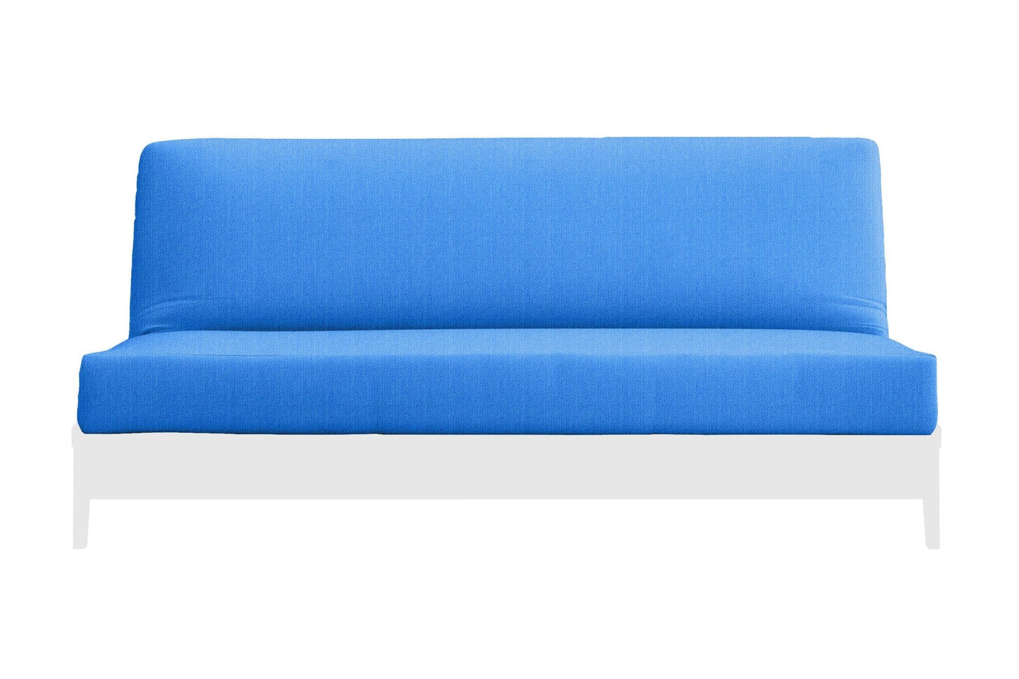 Natural 100% Cotton Fabric Futon Mattress Cover - Air Force Blue - Comfort Pure