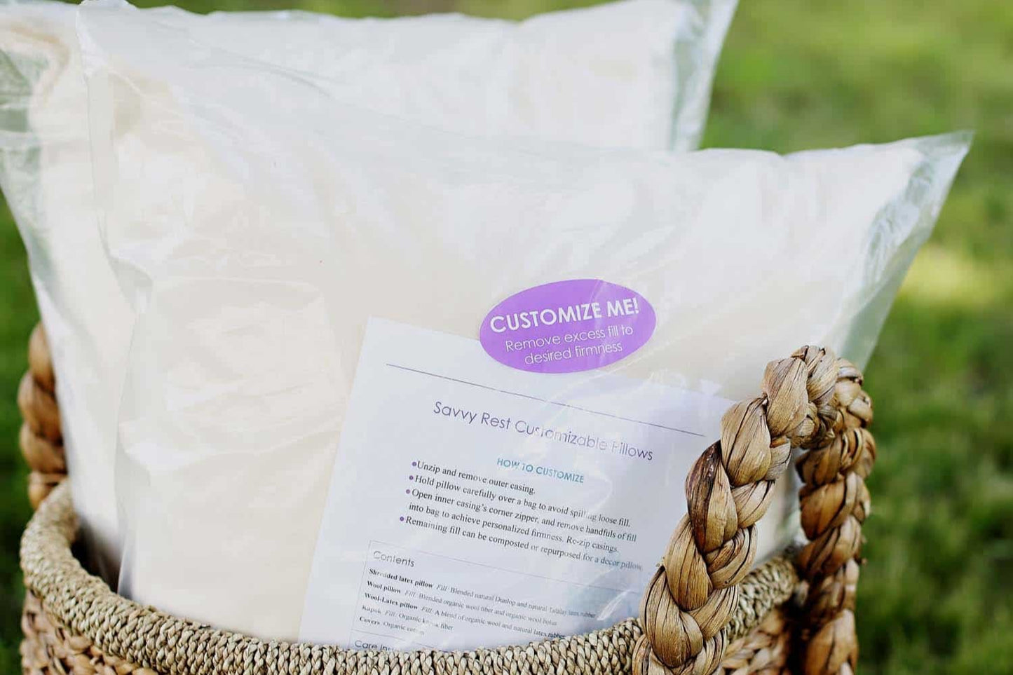 Natural Wool and Latex Pillow - Comfort Pure