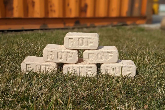 RUF Beech Wood Briquettes - Eco-Friendly Heat Logs (Pack of 12)