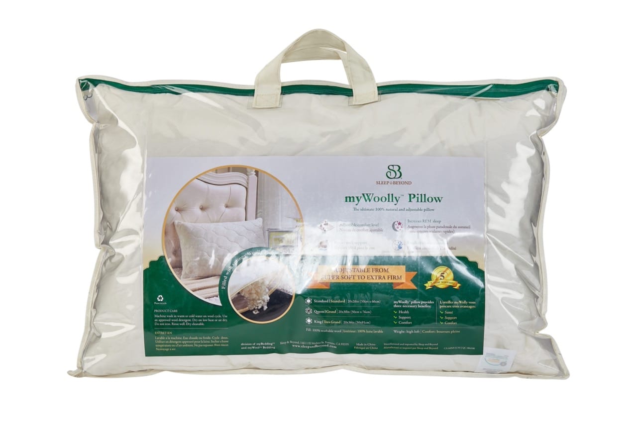 Washable Wool Pillow w/Zipper - Comfort Pure