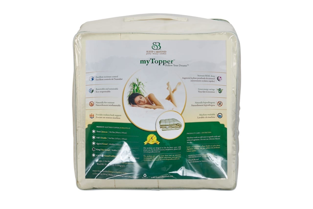 Washable Wool Mattress Topper - Comfort Pure