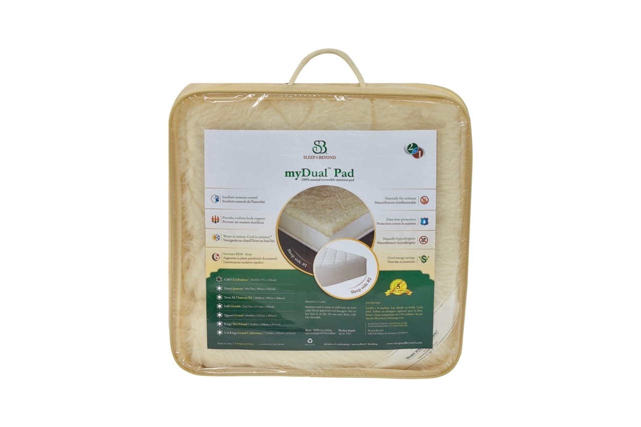 Washable Dual Wool Mattress Pad - Comfort Pure