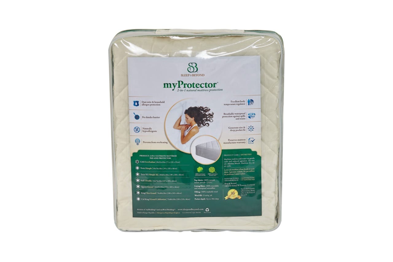 Washable Wool Mattress Protector - Comfort Pure
