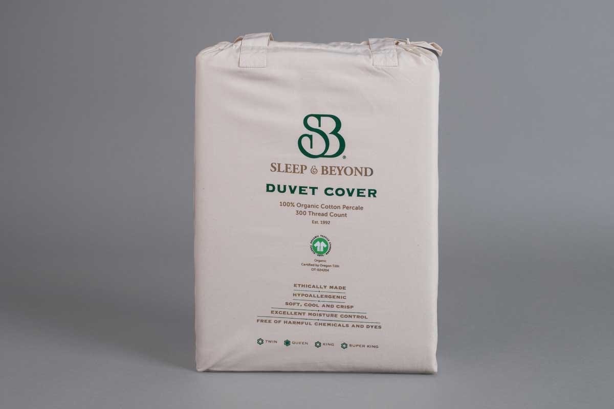 100% Organic Cotton Percale Duvet Cover Set - Comfort Pure