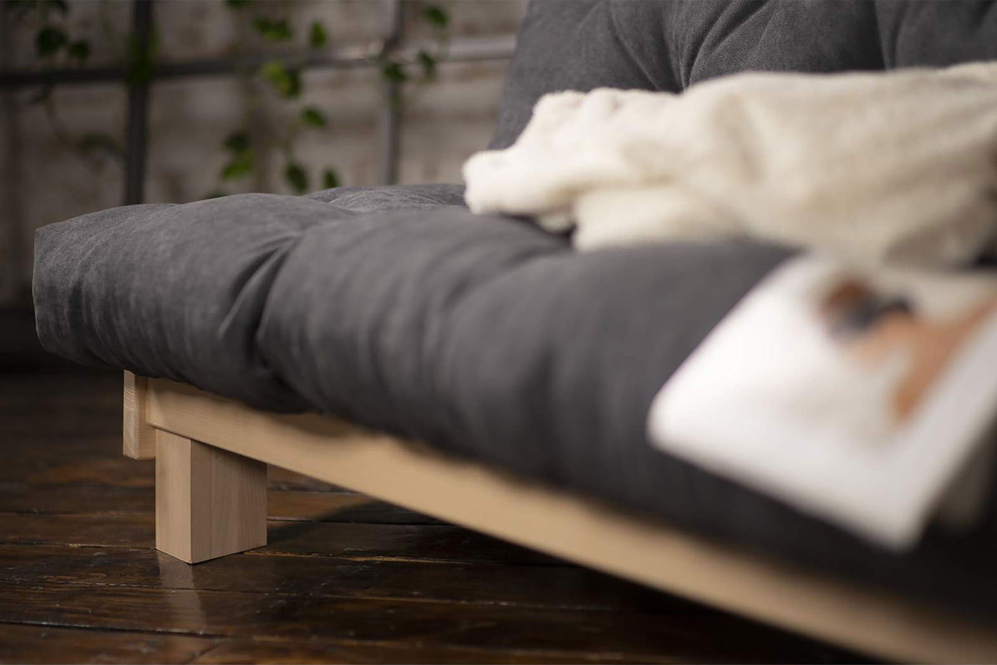 El Paso Natural Chemical-Free Futon Sofa Bed Frame - Comfort Pure