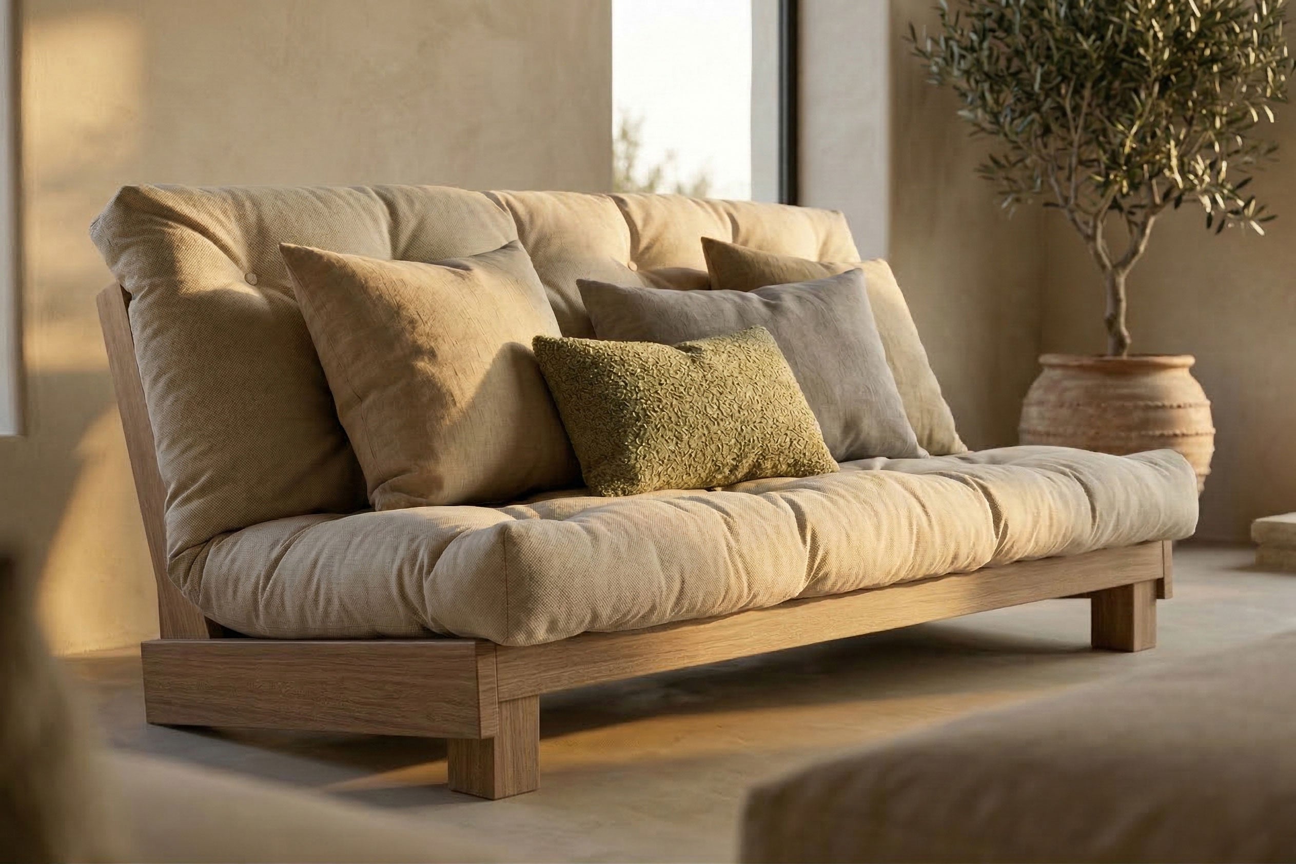 Tatami Daybed Sofa Sleeper - Japanese Wabi Sabi Tatami Bed Set