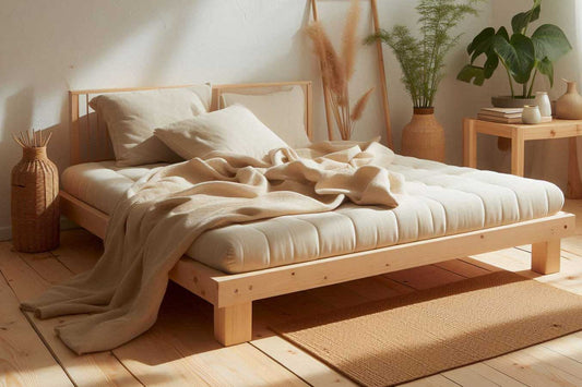 Futon Mattress on a Bed