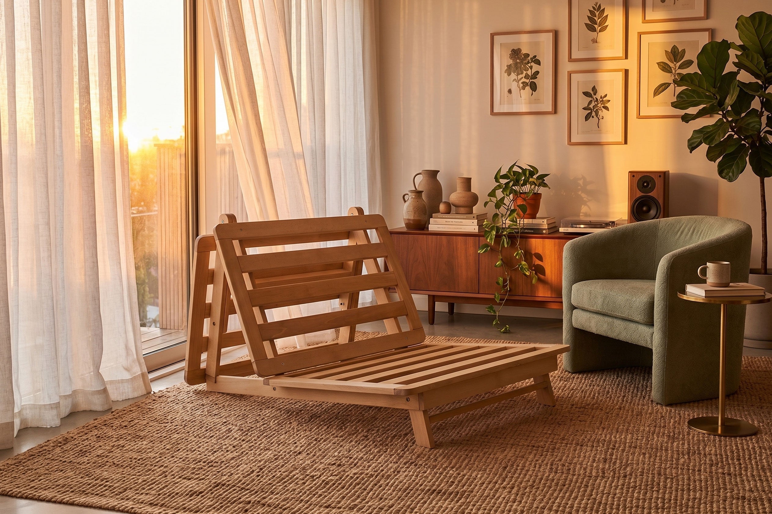 Bentwood Zaisu - Legless Japanese Floor Chair for Tatami – Comfort