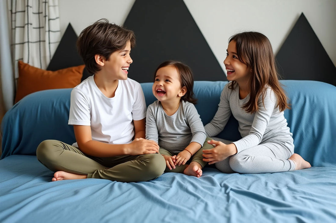 Futon slipcover fabric and zipper detail close-up