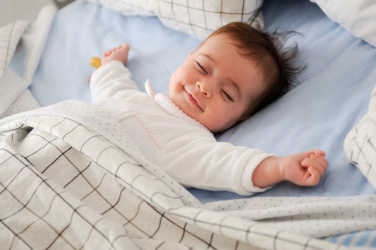 Baby sleeping in a crib