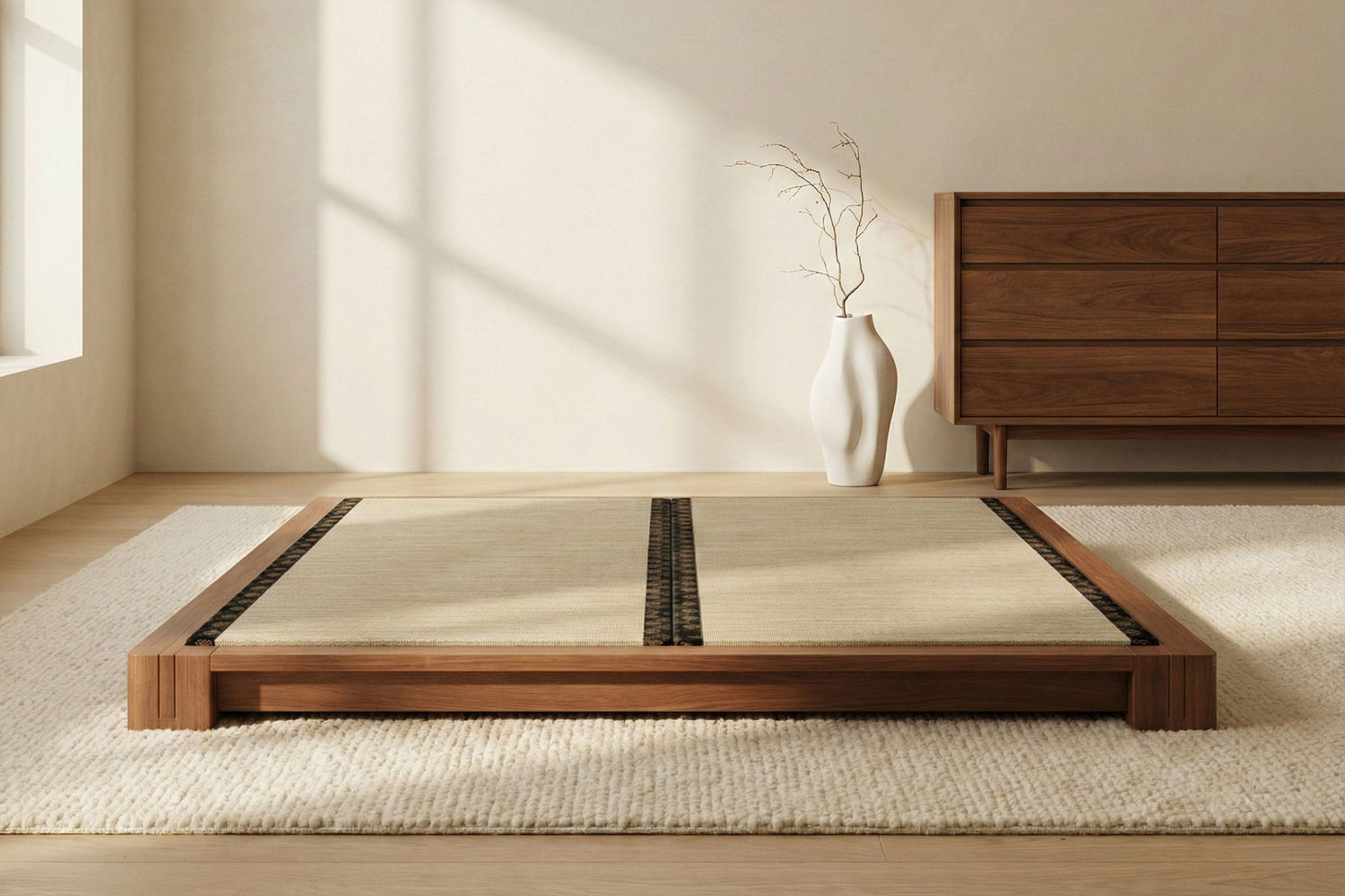 Solid Wood Platform Beds Without Headboards