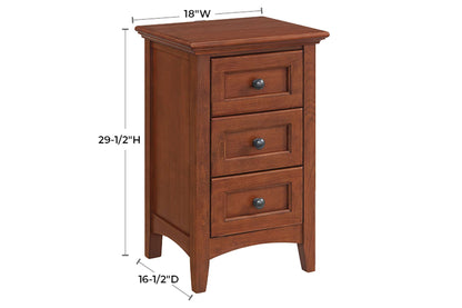 McKenzie Small 3-Drawer Nightstand - Whittier Wood