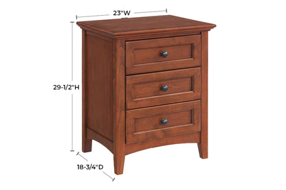 McKenzie 3-Drawer Nightstand - Whittier Wood