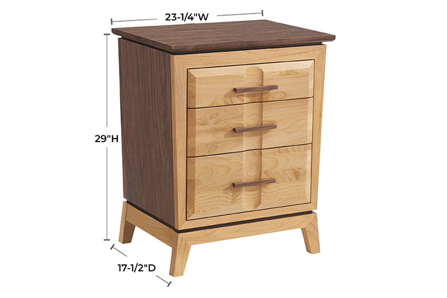Addison 3-Drawer Nightstand - Whittier Wood