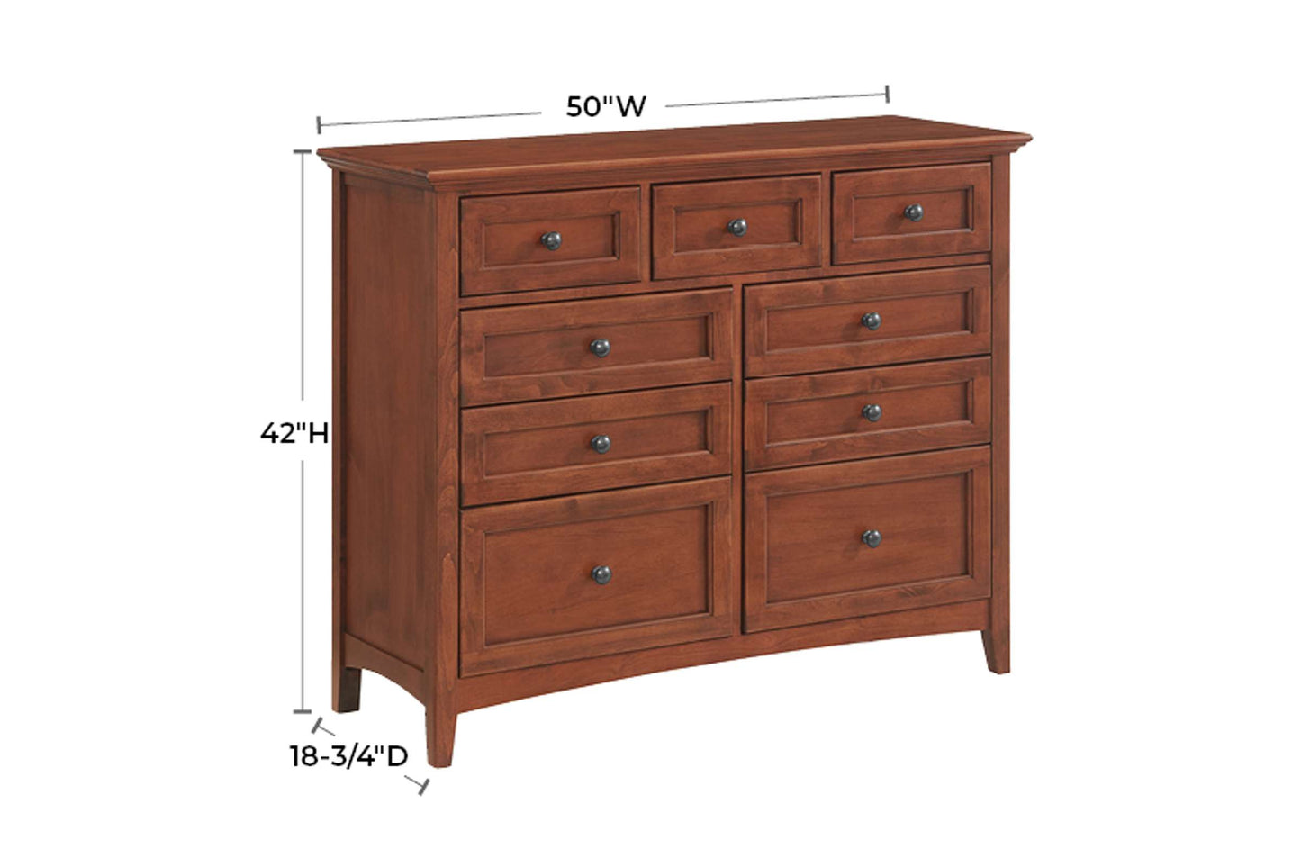 McKenzie 9-Drawer Dresser - Whittier Wood