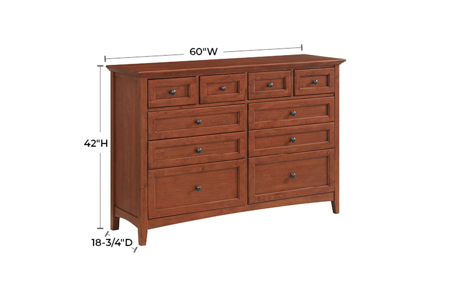 McKenzie 10-Drawer Dresser - Whittier Wood