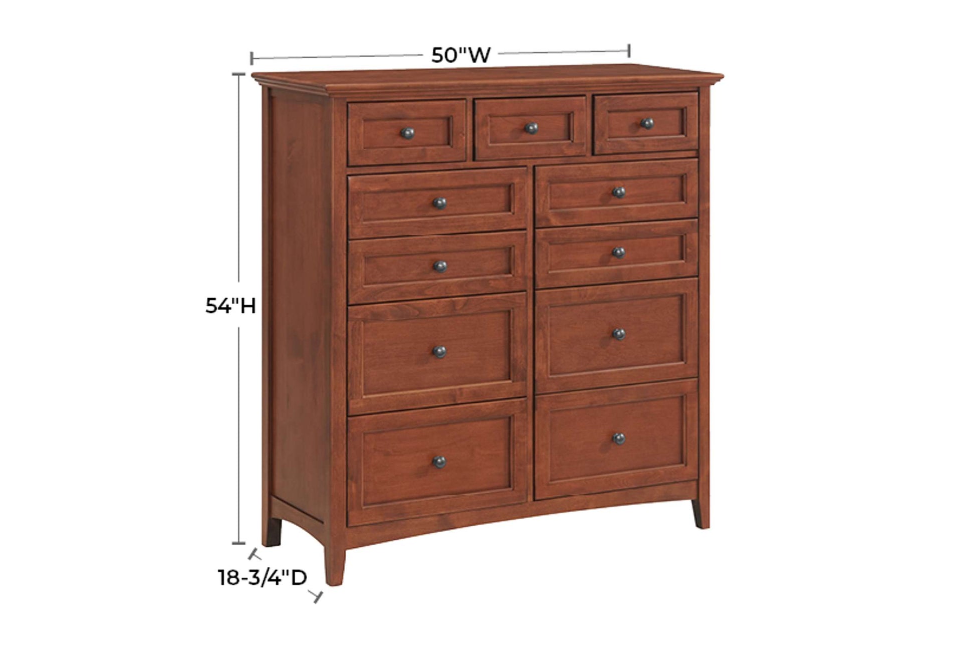 McKenzie 11-Drawer Chest - Whittier Wood
