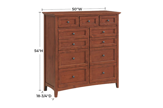 McKenzie 11-Drawer Chest - Whittier Wood