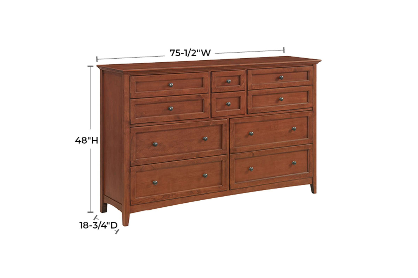 McKenzie 75" Master Dresser - Whittier Wood