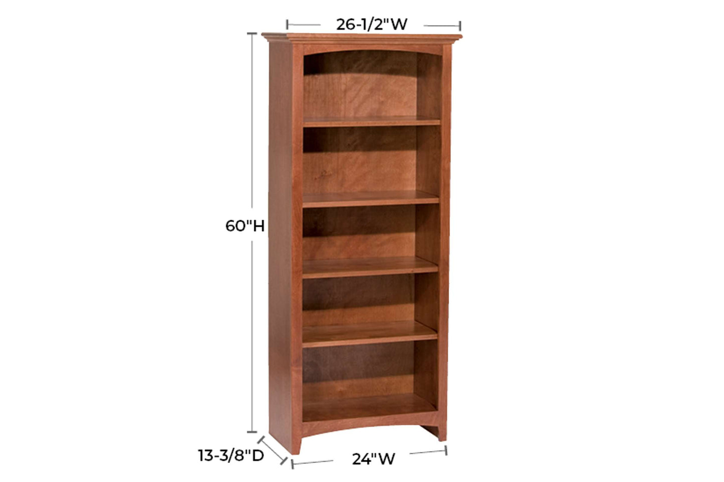 McKenzie 24" x 60" Bookcase - Whittier Wood